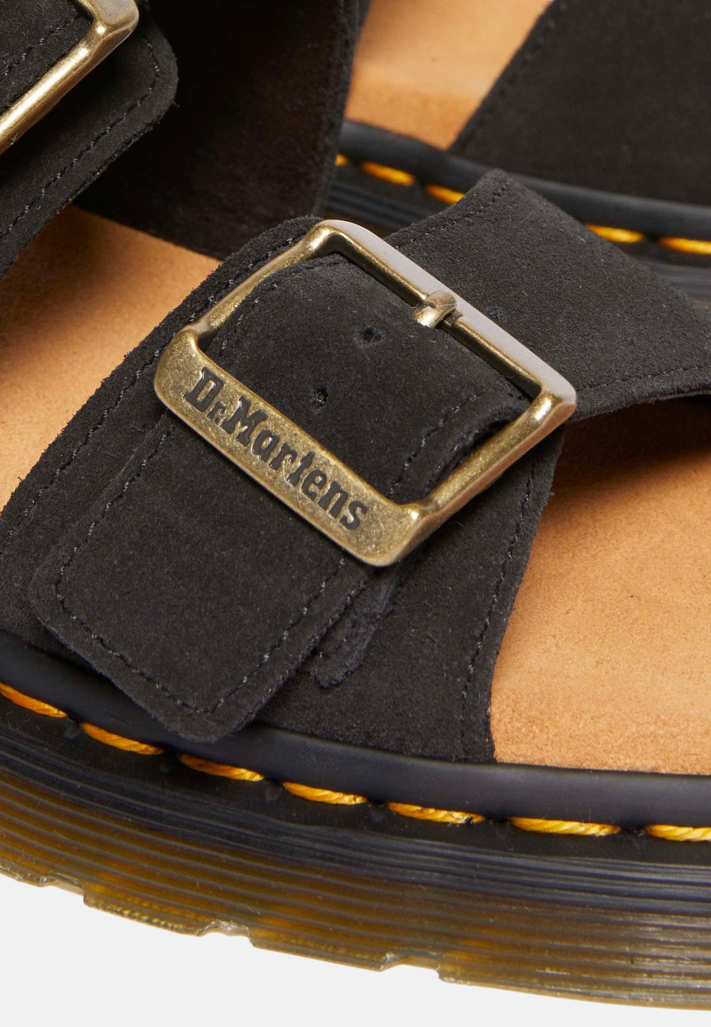 Ciabatte  Uomo Dr. Martens A Doppia Fascia Josef Black Eh Suede 41082