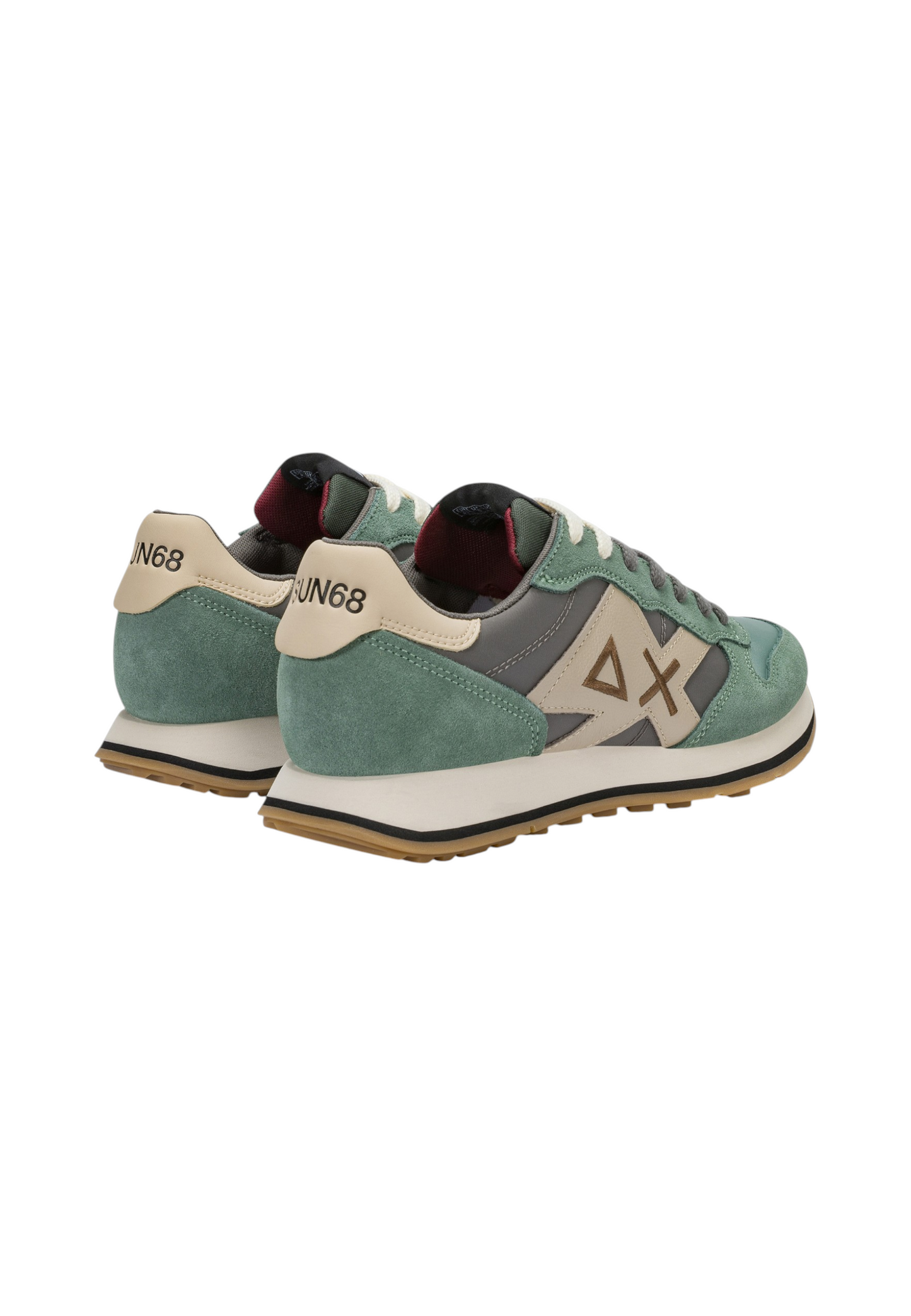 Sneakers Basse Uomo Sun68 Stile Running, Nylon E Suede, Maxi Logo, Bicolor Jaki 2.0 Bicolor Z46122