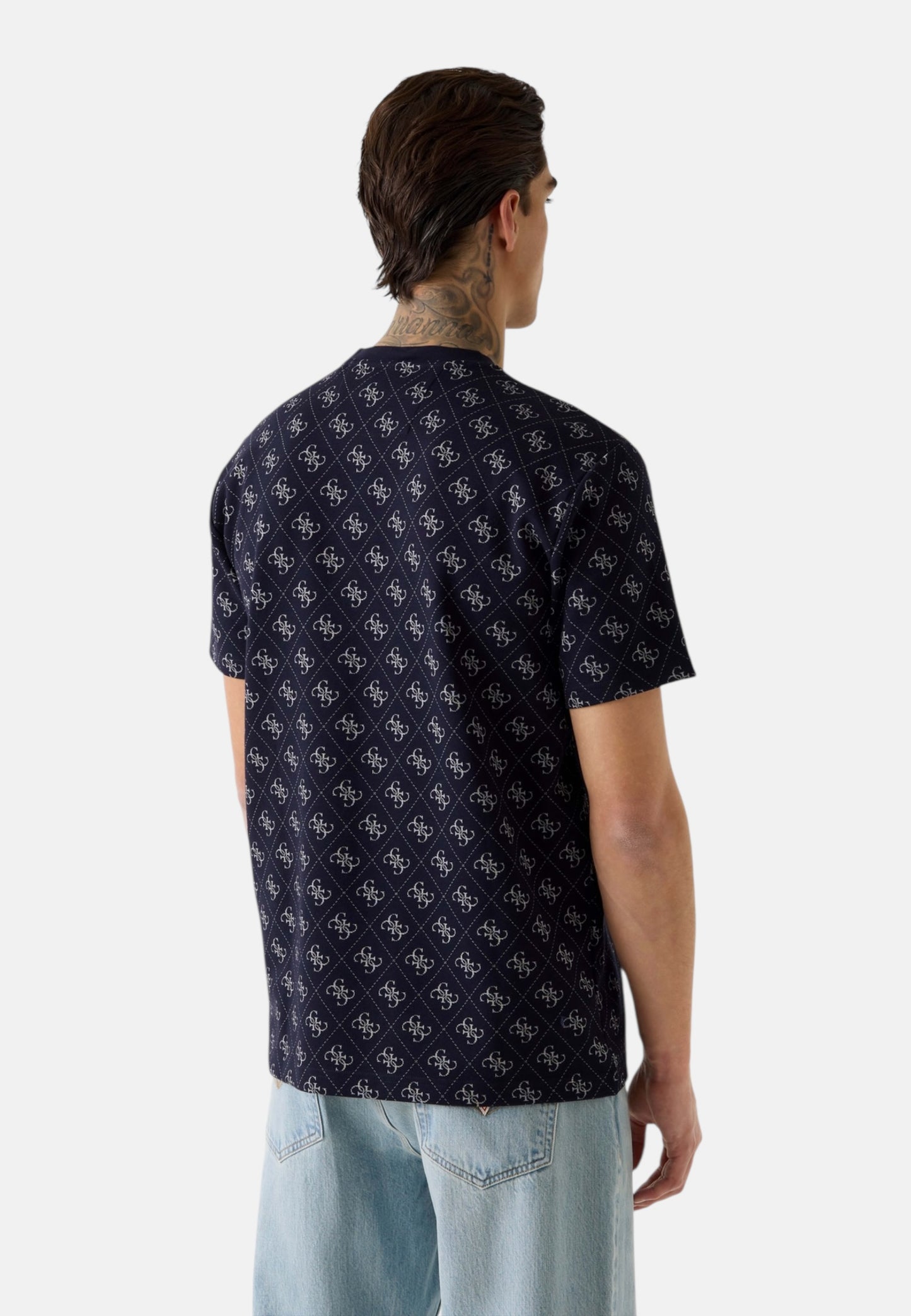 T-Shirt Manica Corta Uomo Guess  Jacquard 4G Knit M6GP34K3200