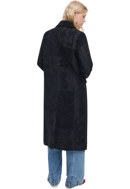 Cappotto  Donna Desigual  Patch Black 25WWEW16