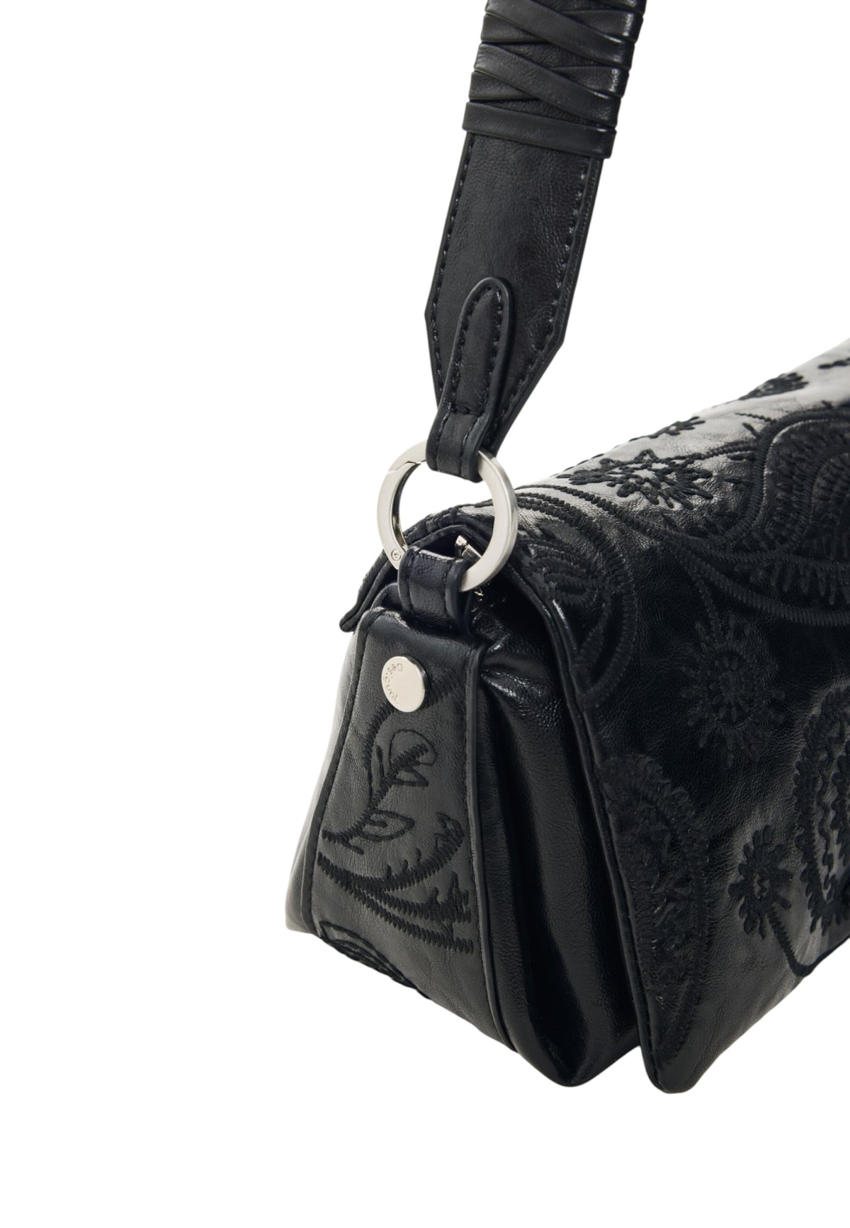 Borsa A Tracolla Donna Desigual Piccolo, Trapuntato, Motivo paisley, Con patta Siroco Naron Mini Flap Black 26WAXPA9