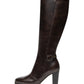 Stivali Con Tacco Donna Nero Giardini Tomaia in pelle, gambale alto, morsetto decorativo, chiusura laterale con zip, tacco largo, Made in Italy  I617951D
