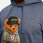 Felpa Con Cappuccio Uomo Guess Effetto teddy, Motivo orsetto, Melange  M6BQ31K6562