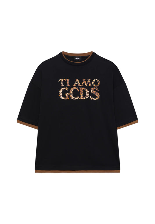 T-Shirt Manica Corta Donna Gcds  Ti Amo Gcds Puffer Logo B2XW2325JF1