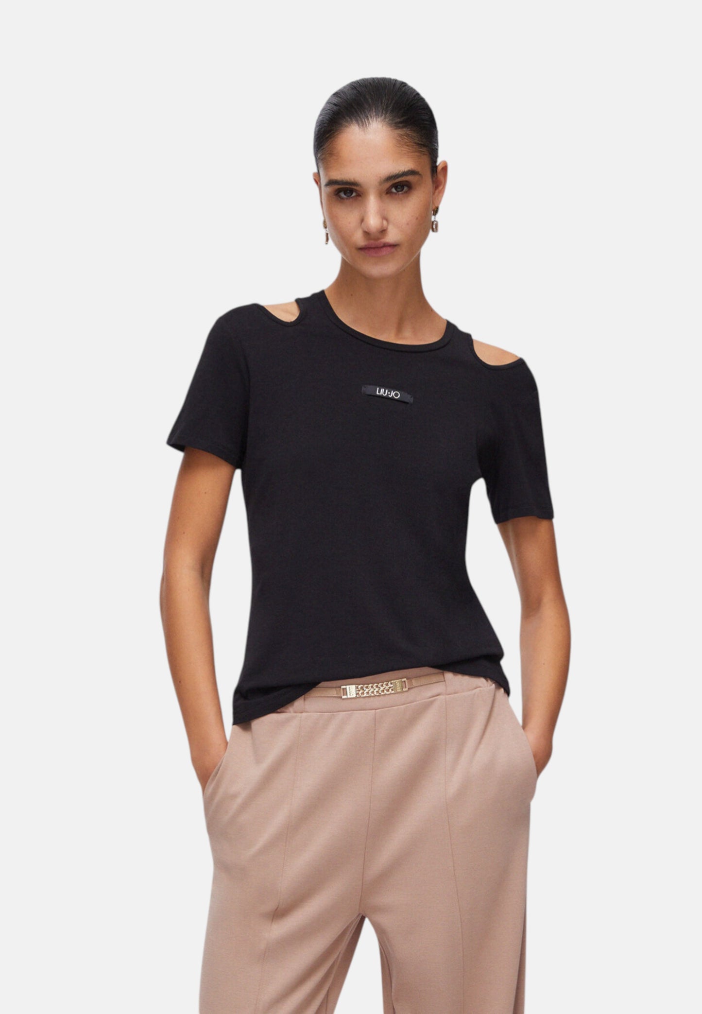 T-Shirt Manica Corta Donna Liu Jo Con Cut Out Eco Line TA6170JS005