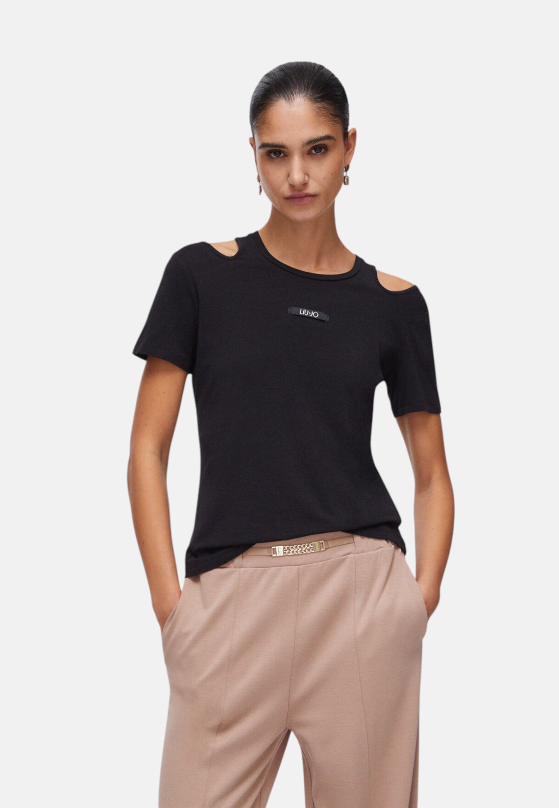 T-Shirt Manica Corta Donna Liu Jo Con Cut Out Eco Line TA6170JS005