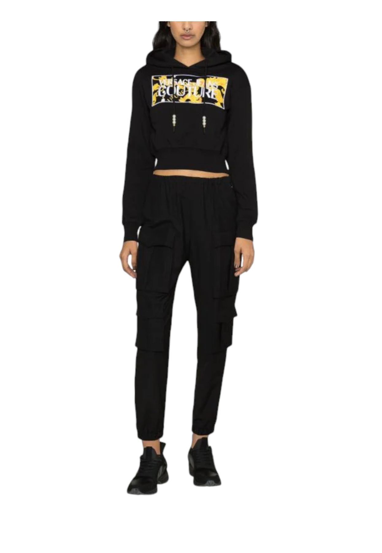 Felpa Con Cappuccio Donna Versace Jeans Couture   75HAIE01CF00E