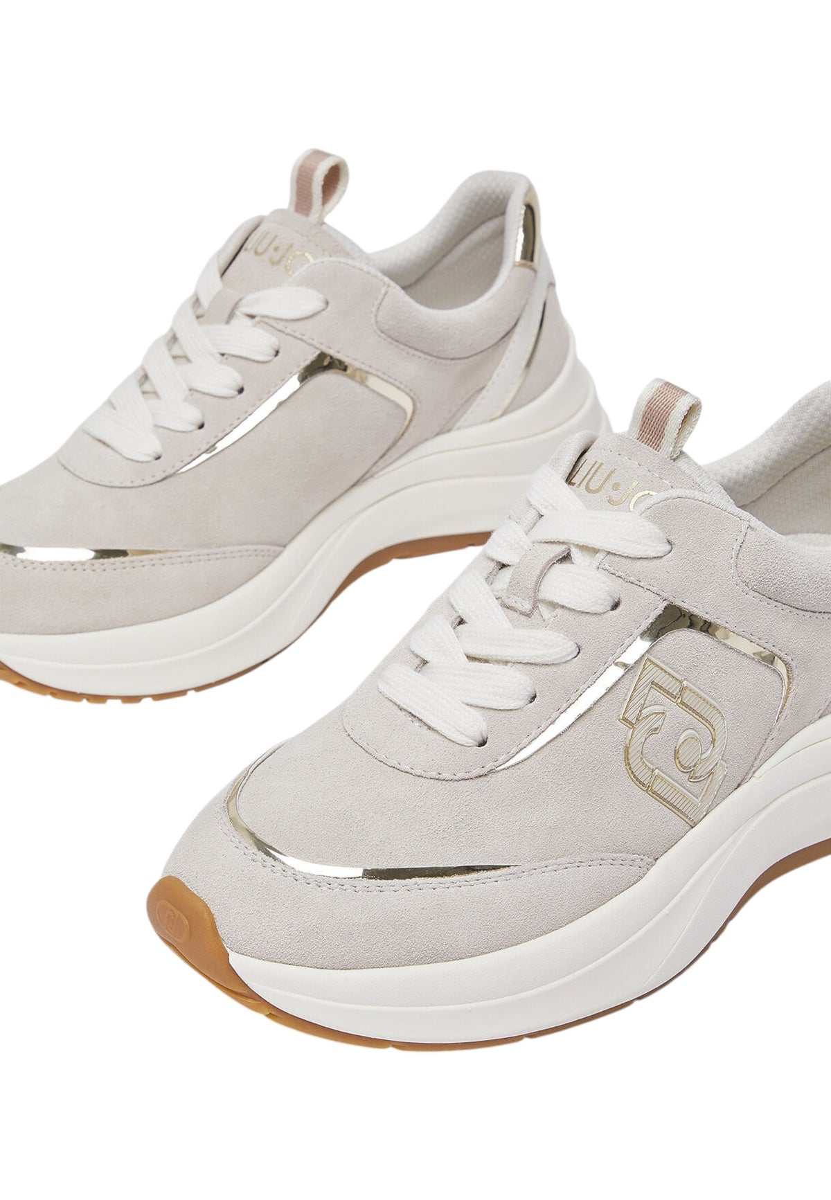 Sneakers Basse Donna Liu Jo In Pelle Scamosciata Con Platform E Logo Laterale Stardust 01 BF6029PX911