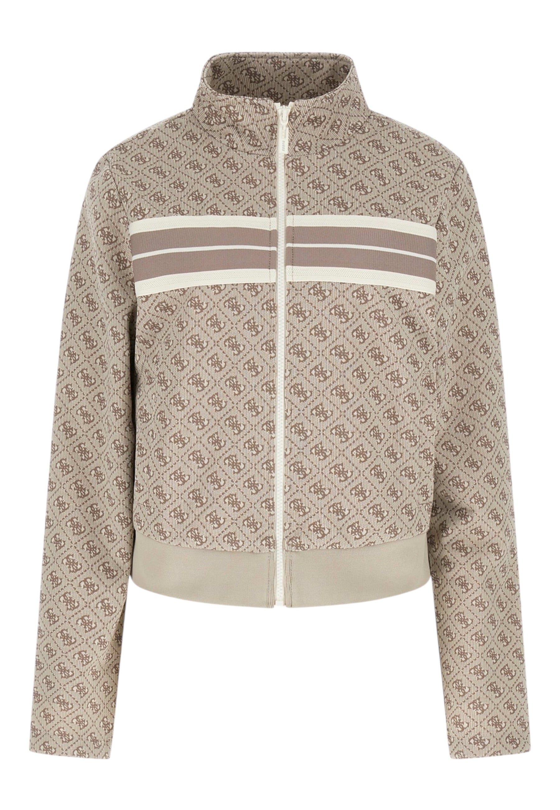 Felpa Con Zip Donna Guess  4G Jacquard V6GQ06K2957