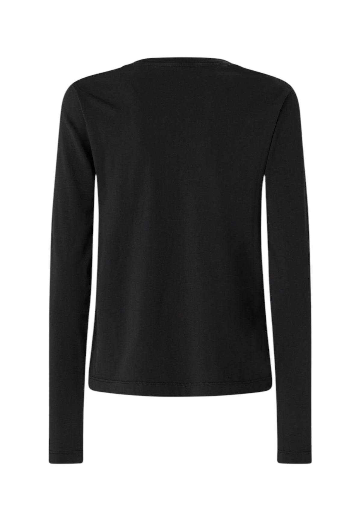 T-Shirt Manica lunga Donna Pinko Girocollo, maniche lunghe, vestibilit� regular, jersey di puro cotone, logo Love Birds floccato dall�effetto vellutato sul petto Toblino 107292A3HP