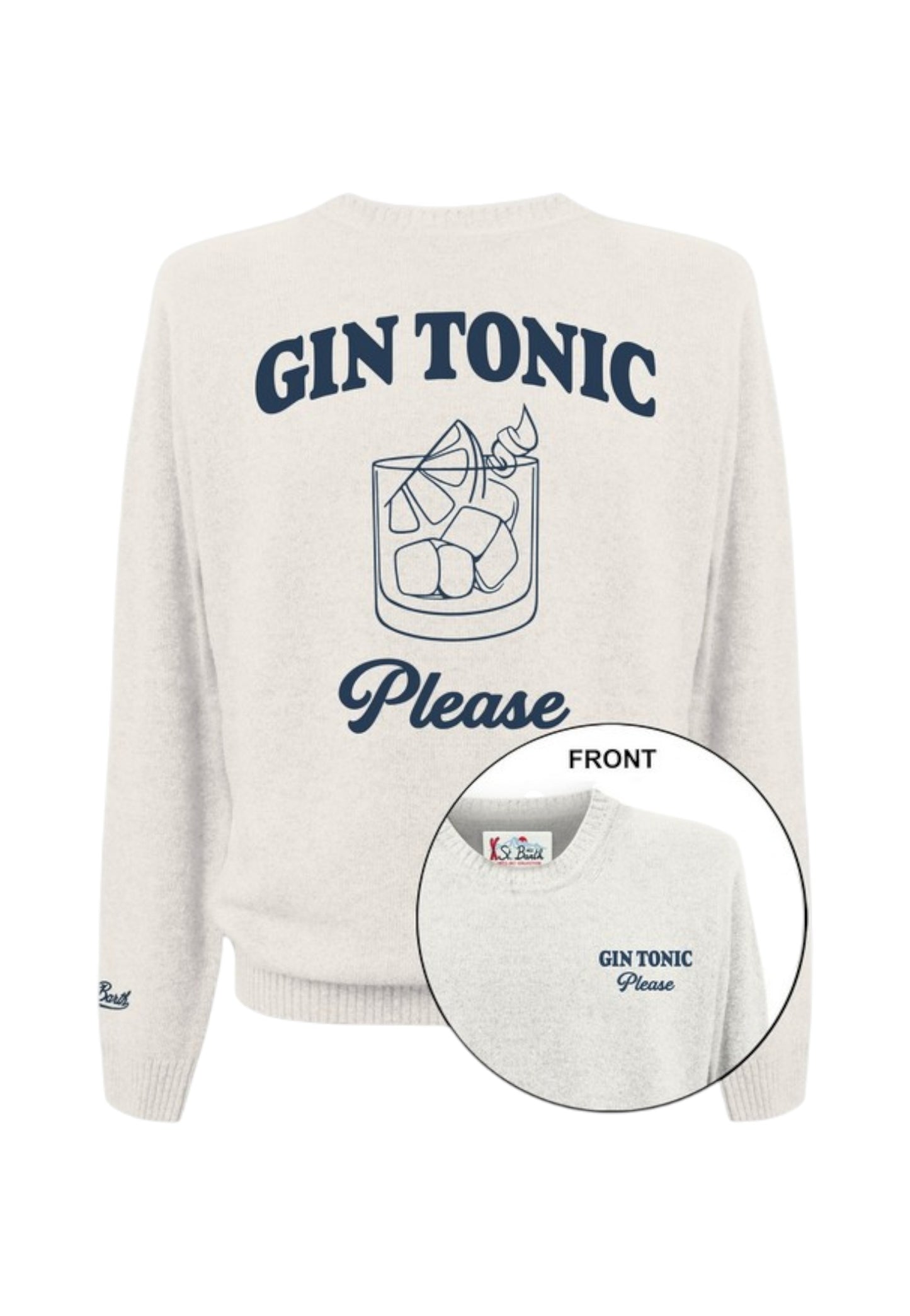 Maglione A Girocollo Uomo Mc2 Saint Barth Please Gin Emb Heron Light HER0005