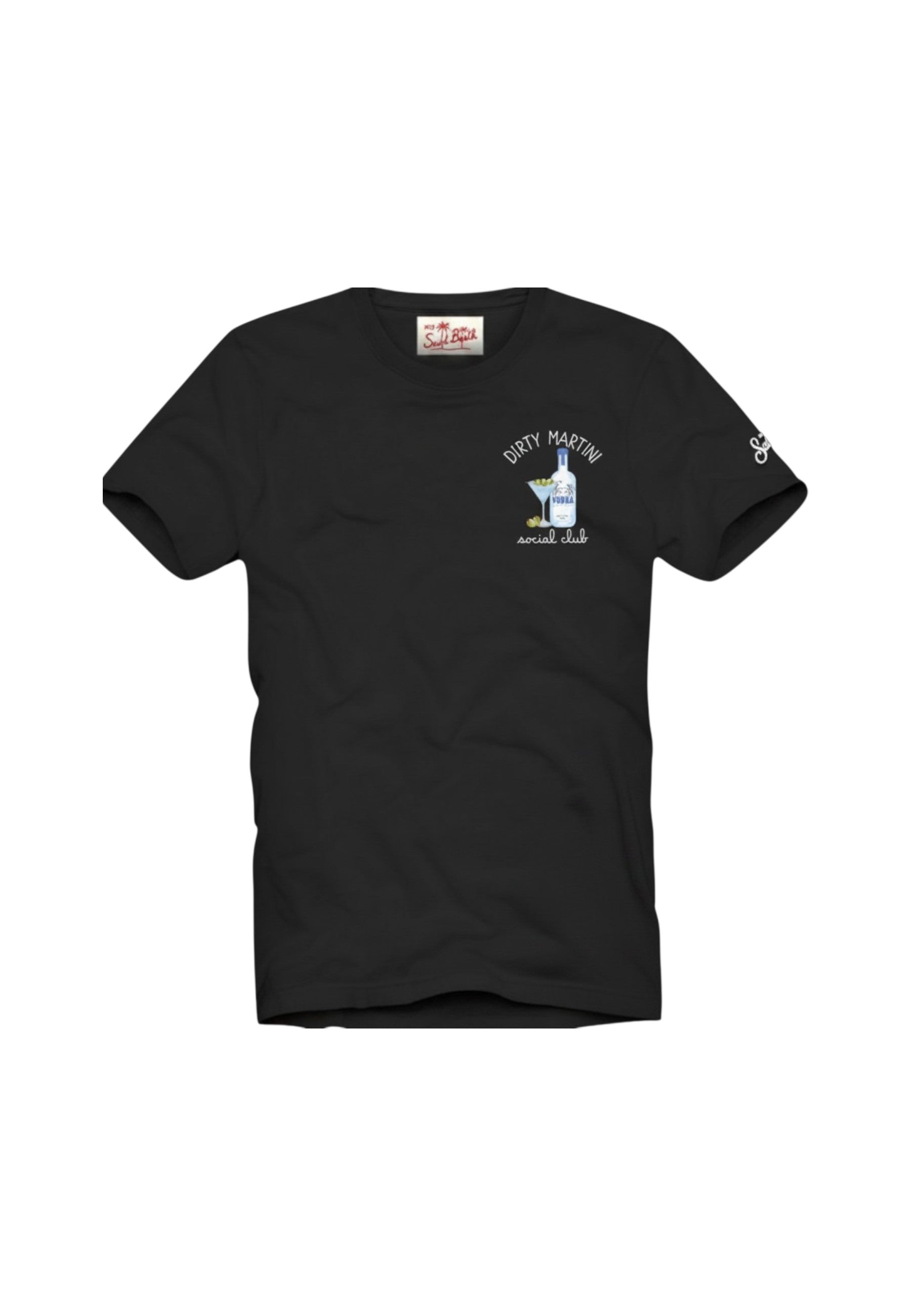T-Shirt Manica Corta Uomo Mc2 Saint Barth Stampa E/O Ricamo Frontale Social Martini Portofino POT0001