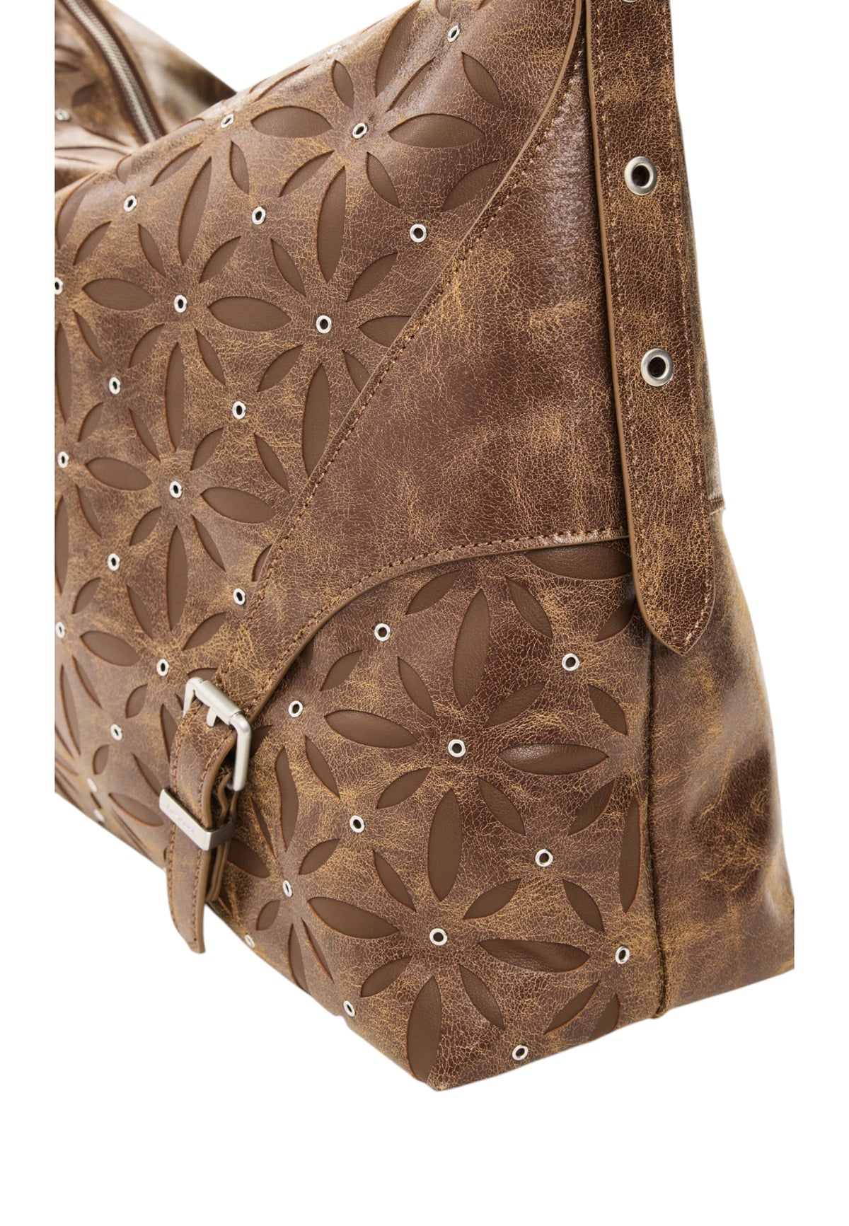 Borsa A Spalla Donna Desigual Grande, Effetto pelle Coriolis Leiria Camel 26WAXPAD