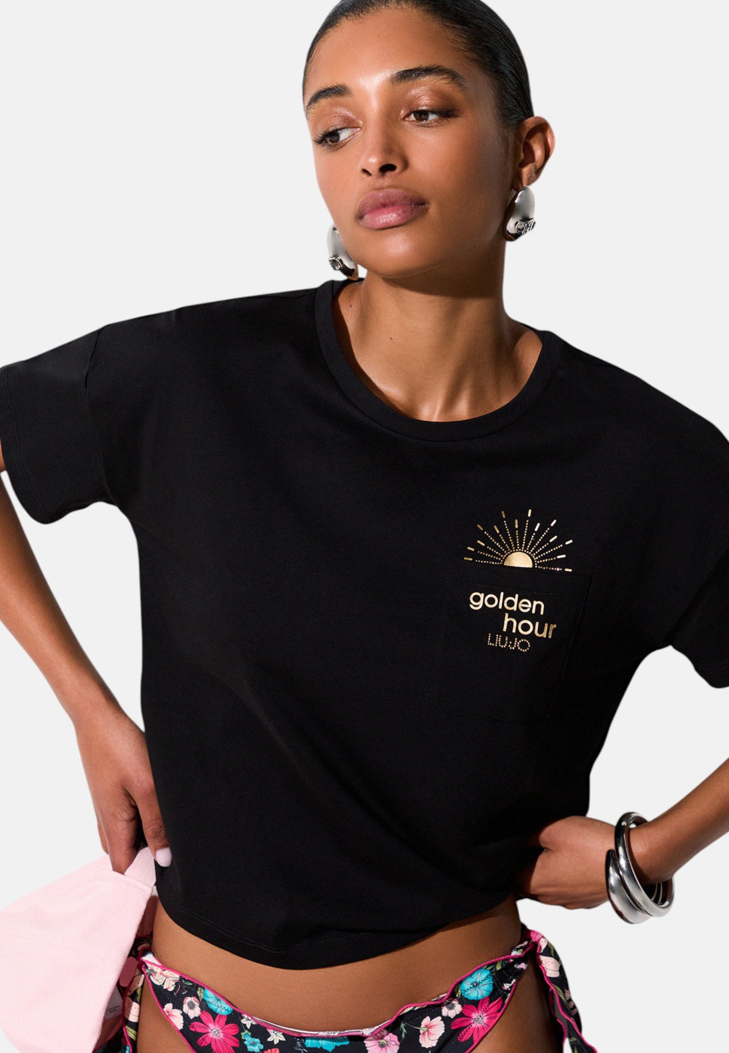 T-Shirt Manica Corta Donna Liu Jo Golden Hour Eco Line VA6161JS923