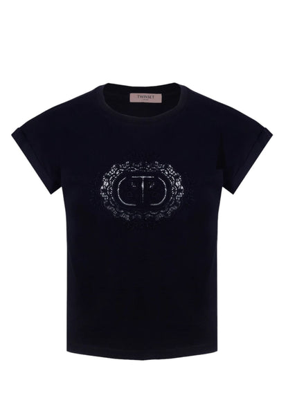 T-Shirt Manica Corta Donna Twinset Con Ricamo  241TT2144