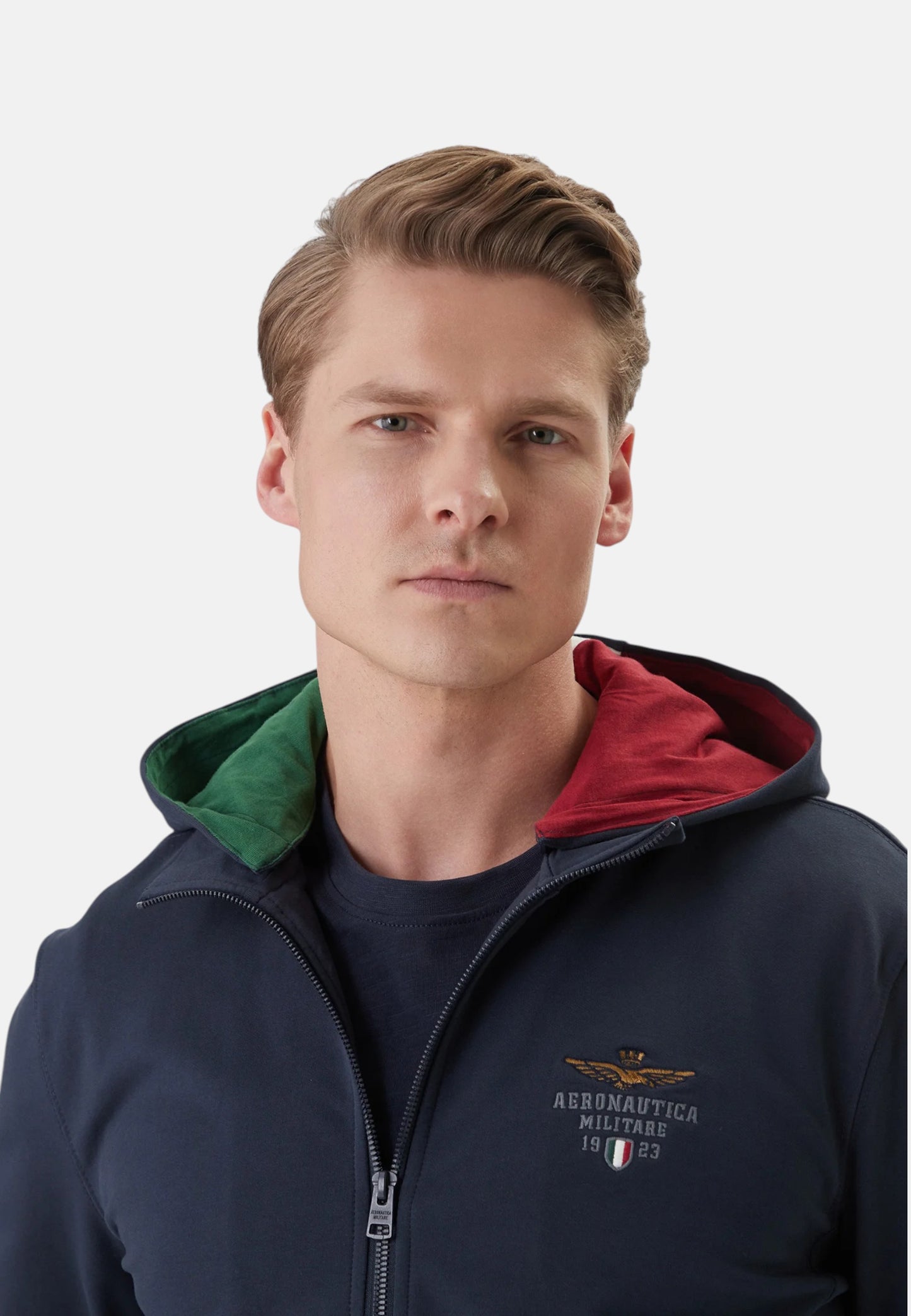 Tuta Completa Uomo Aeronautica Militare Felpa Con Zip E Cappuccio+Pantalone  261TF0108UF00674