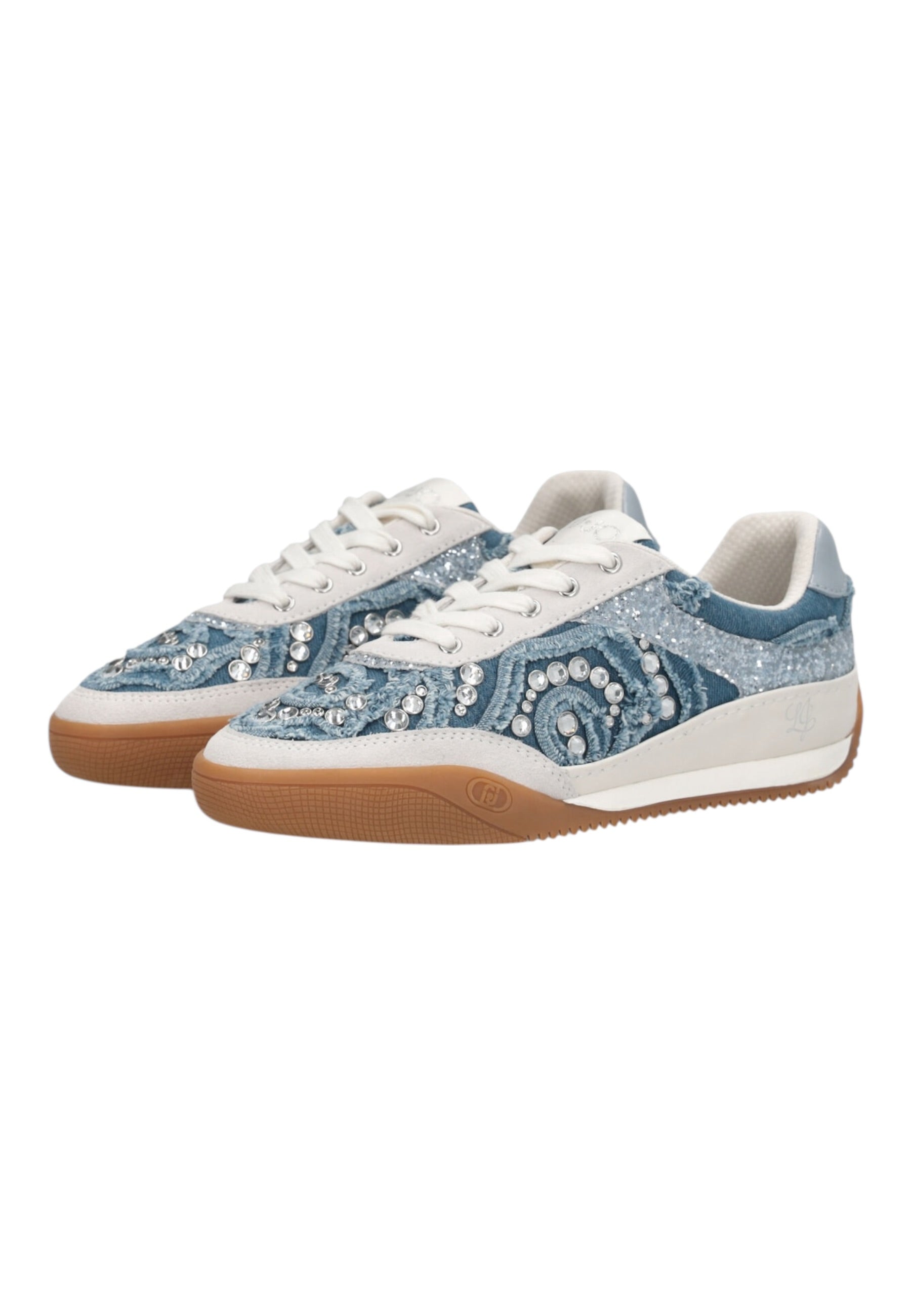Sneakers Basse Donna Liu Jo In Denim Strass/Glitter Lewis 04 BA6093TX543