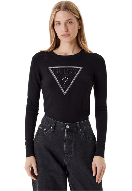 Maglione A Girocollo Donna Guess  Kiara Triangle Logo W5YR23Z2NQ2