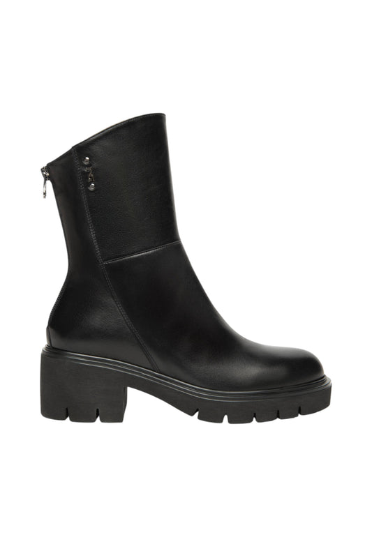 Stivaletti Anfibi Donna Nero Giardini Tacco 6 CM  I514818D