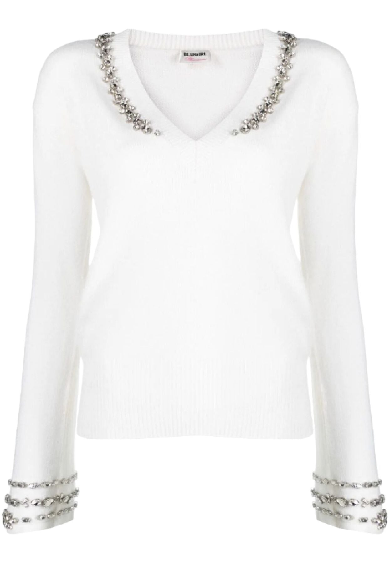 Maglione Scollo A V Donna Blugirl   RF3124MS14G