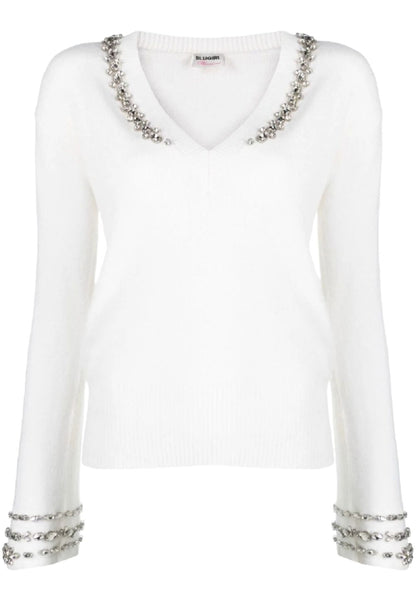 Maglione Scollo A V Donna Blugirl   RF3124MS14G