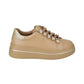 Sneakers Basse Donna Valleverde chiusura con lacci, occhielli decorativi, inserto luminoso sul tallone, suola alta, sottopiede in pelle  V35453
