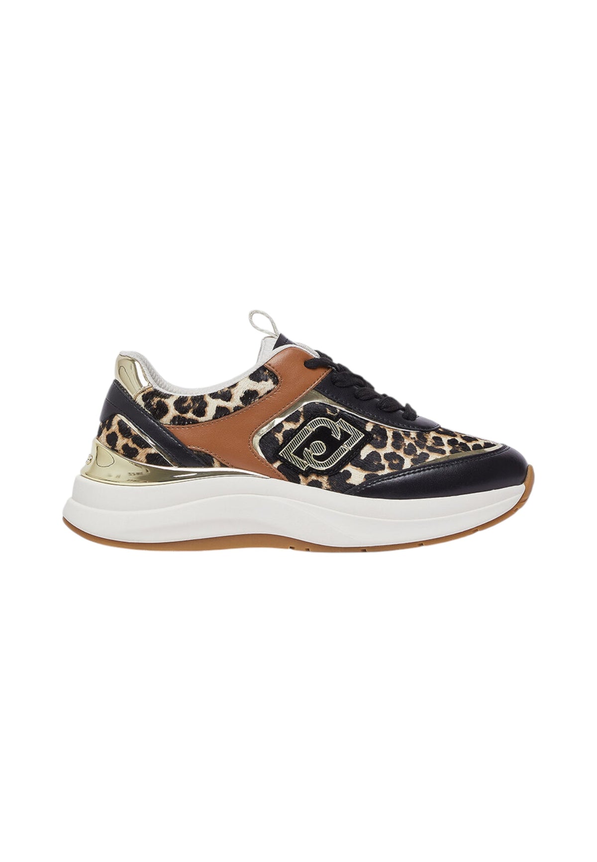 Sneakers Basse Donna Liu Jo In Pelle Con Inserti Animalier E Platform Stardust 01 BF6029TX549