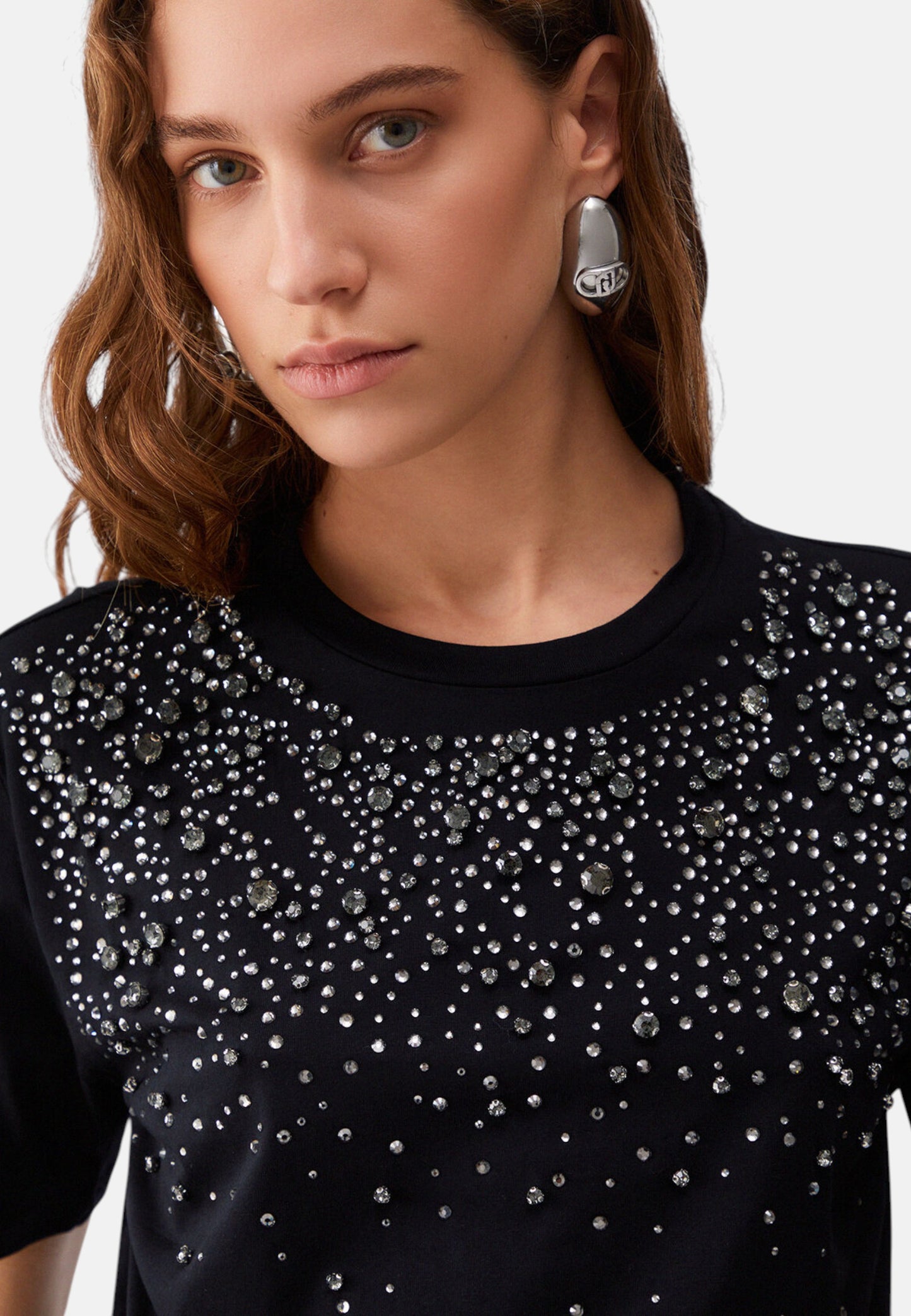 T-Shirt Manica Corta Donna Liu Jo Con Castoni  CA6193J3868