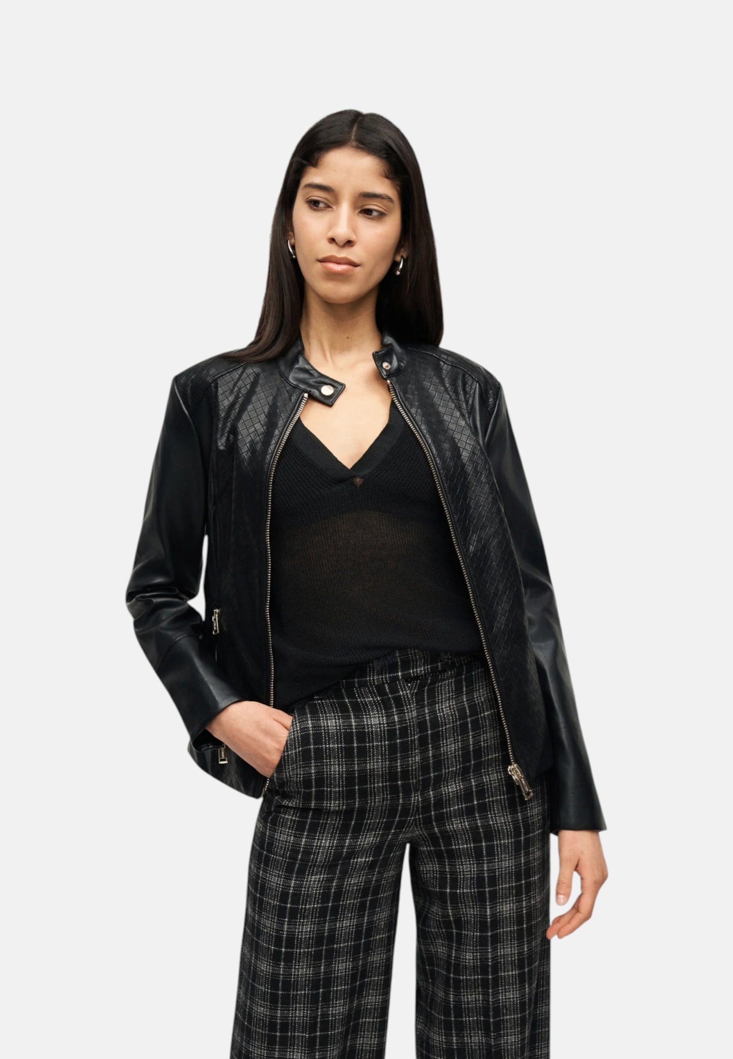 Giacca In Pelle Sintetica Donna Guess  Claudine Biker W6RL52WL850
