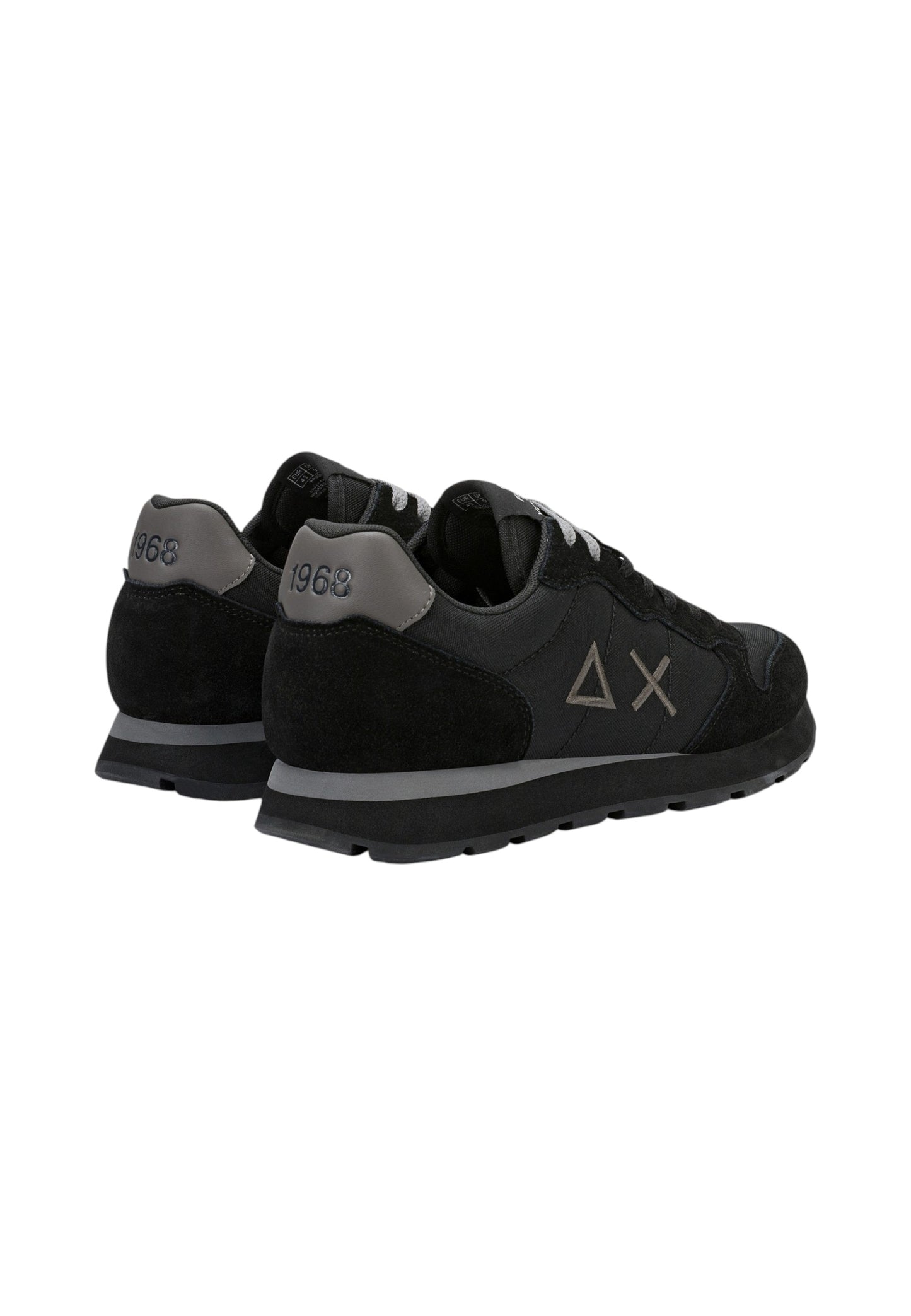Sneakers Basse Uomo Sun68 Stile Running, Logo Ricamato, Nylon E Suede Tom Solid Z46101