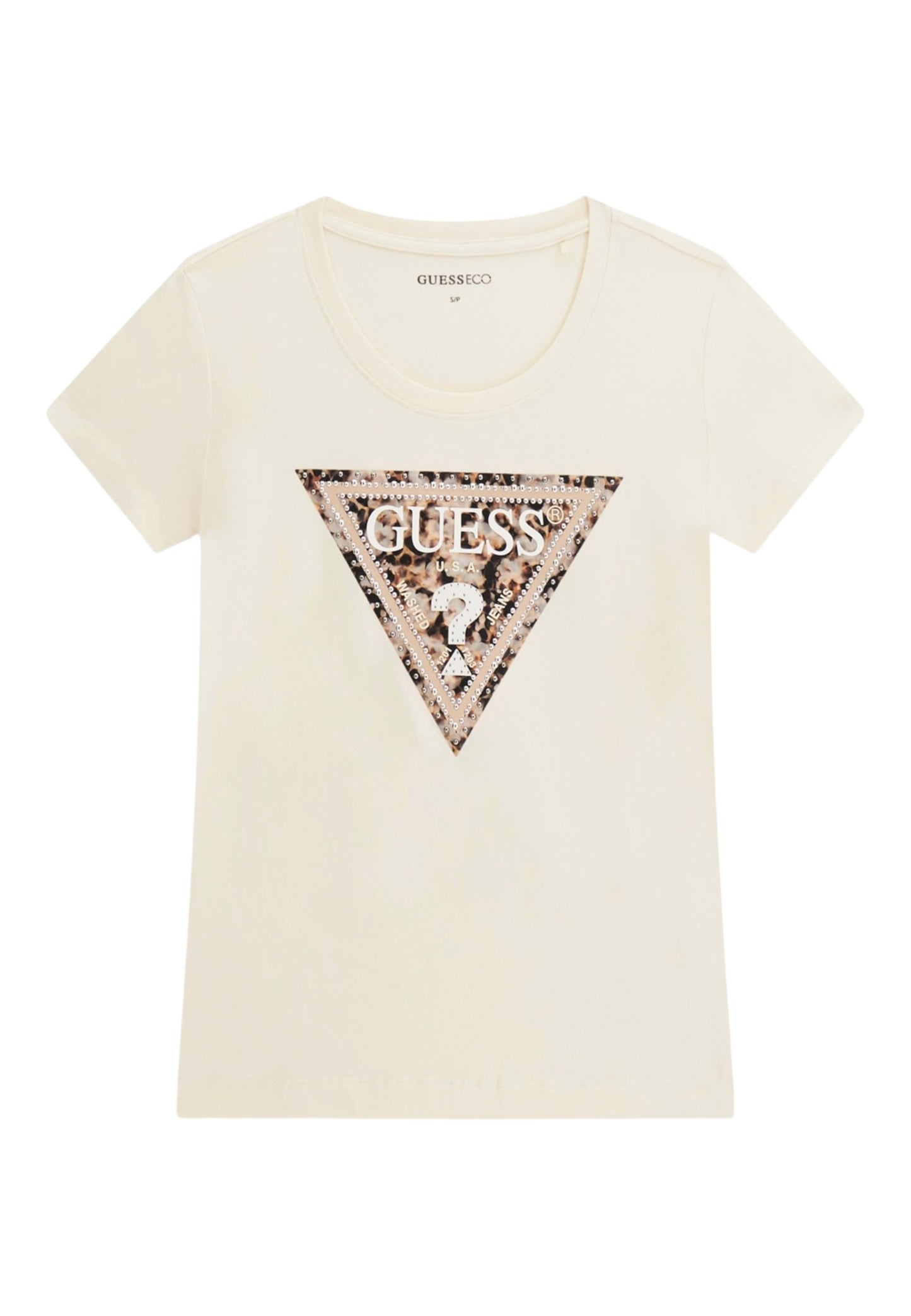 T-Shirt Manica Corta Donna Guess  Leo Triangle W6RI32J1314