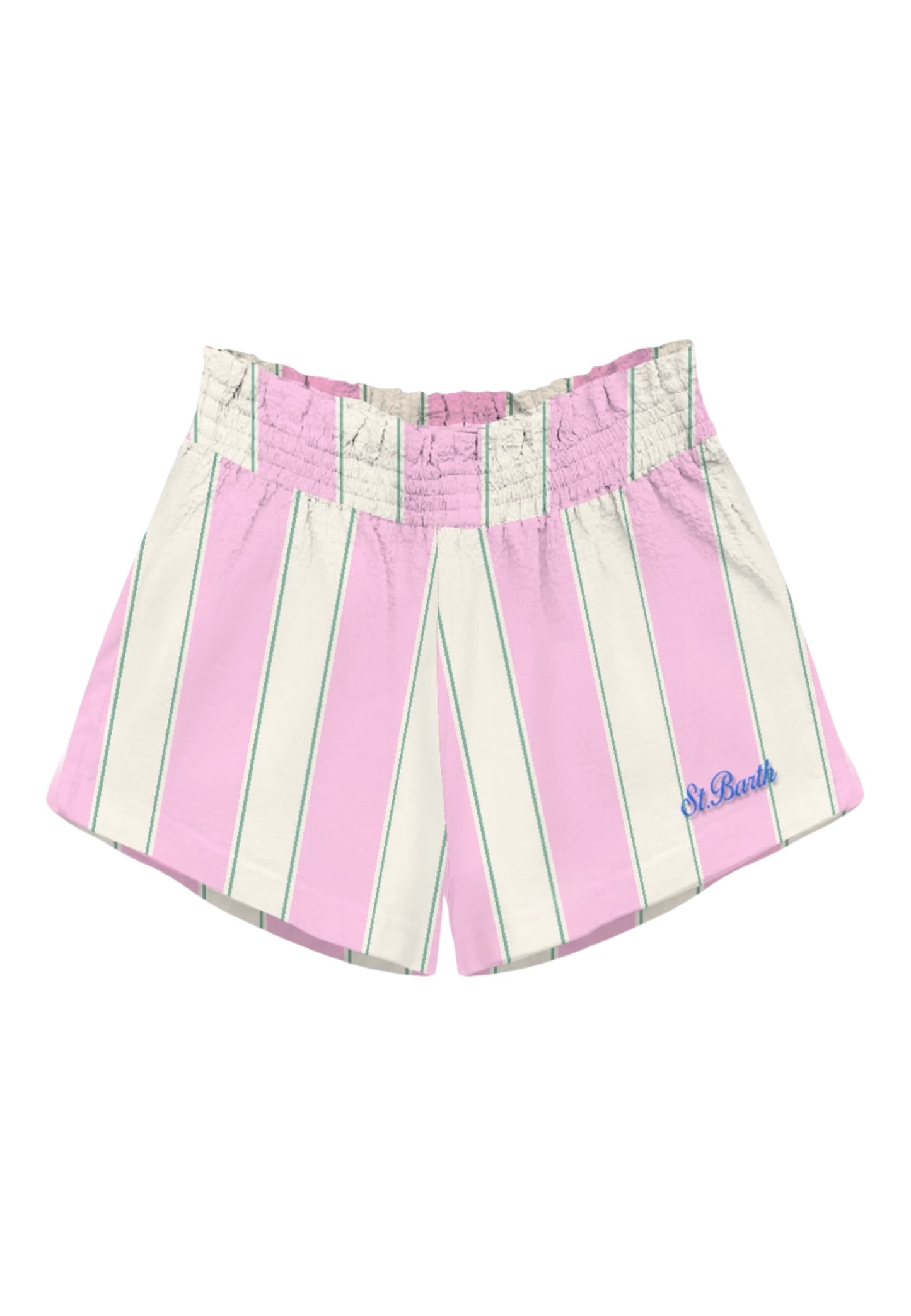 Pantaloncini  Donna Mc2 Saint Barth Pull-Up Cotton Sb Beach Stripes Emb Meave MEA002