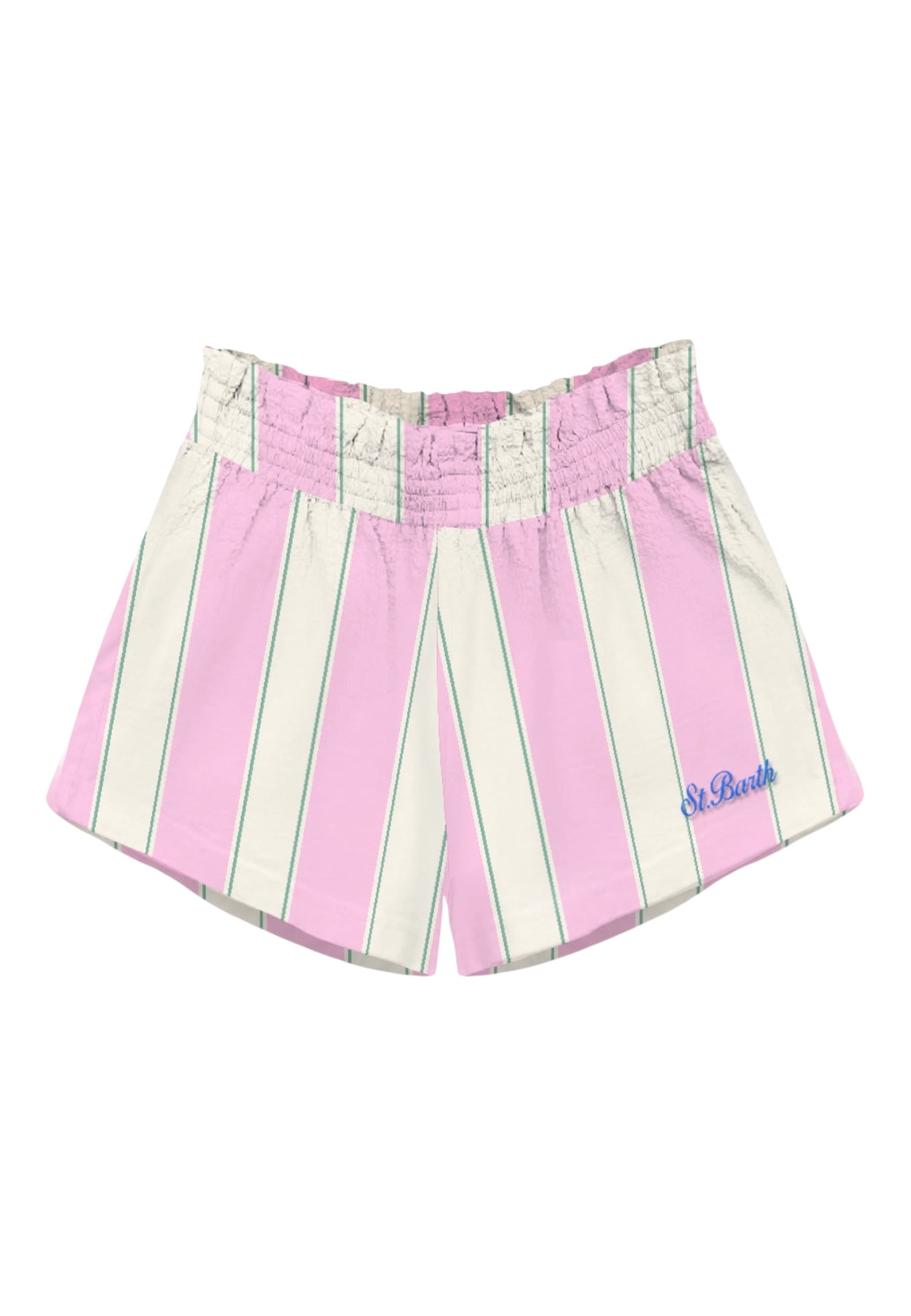 Pantaloncini  Donna Mc2 Saint Barth Pull-Up Cotton Sb Beach Stripes Emb Meave MEA002