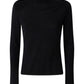 Maglione A Girocollo Donna Pinko Pura lana merino, girocollo, maniche lunghe, vestibilit� aderente, spalline imbottite removibili con bottoni a pressione, logo jacquard sul retro Lubecca 107246A3FY