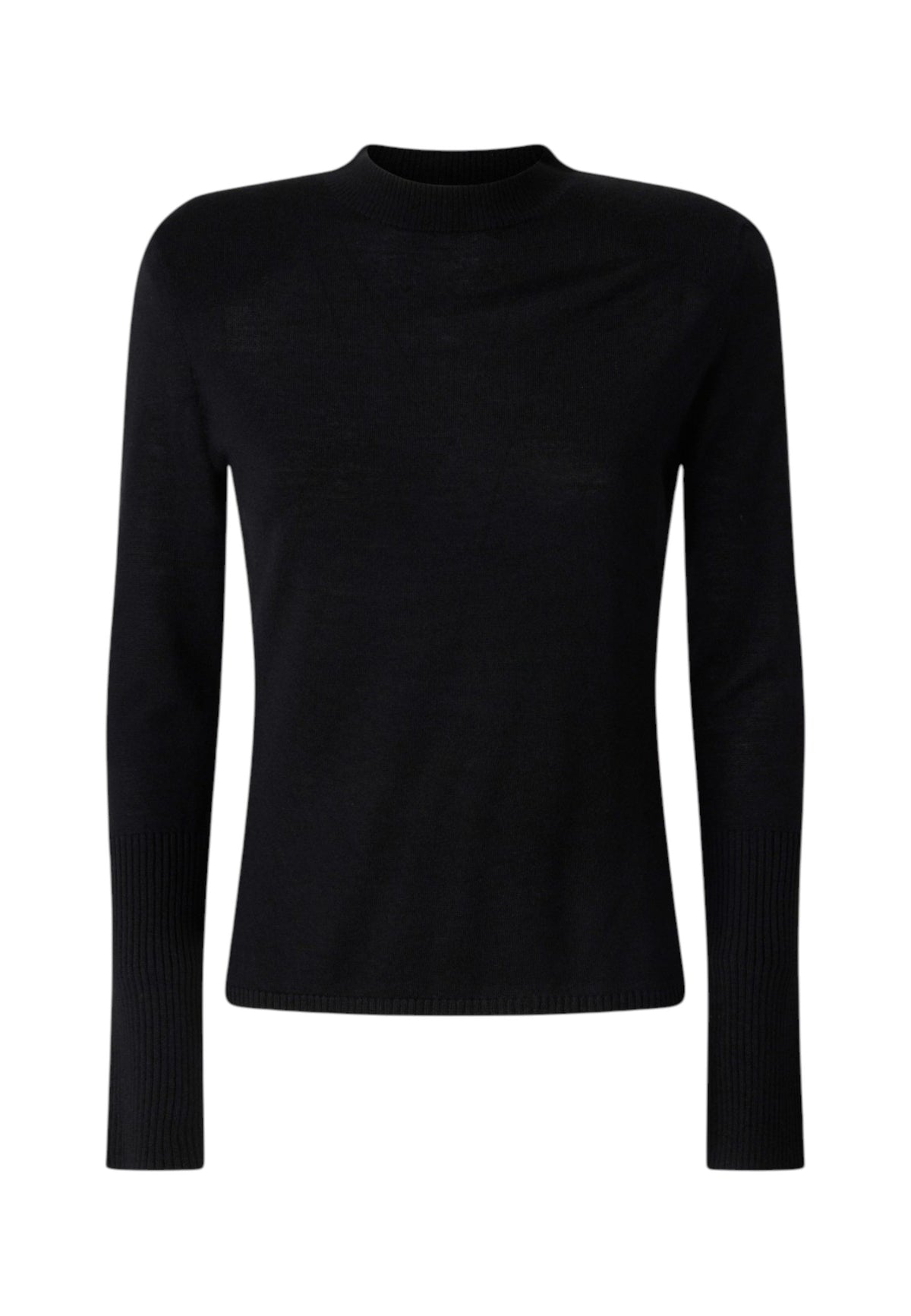 Maglione A Girocollo Donna Pinko Pura lana merino, girocollo, maniche lunghe, vestibilit� aderente, spalline imbottite removibili con bottoni a pressione, logo jacquard sul retro Lubecca 107246A3FY