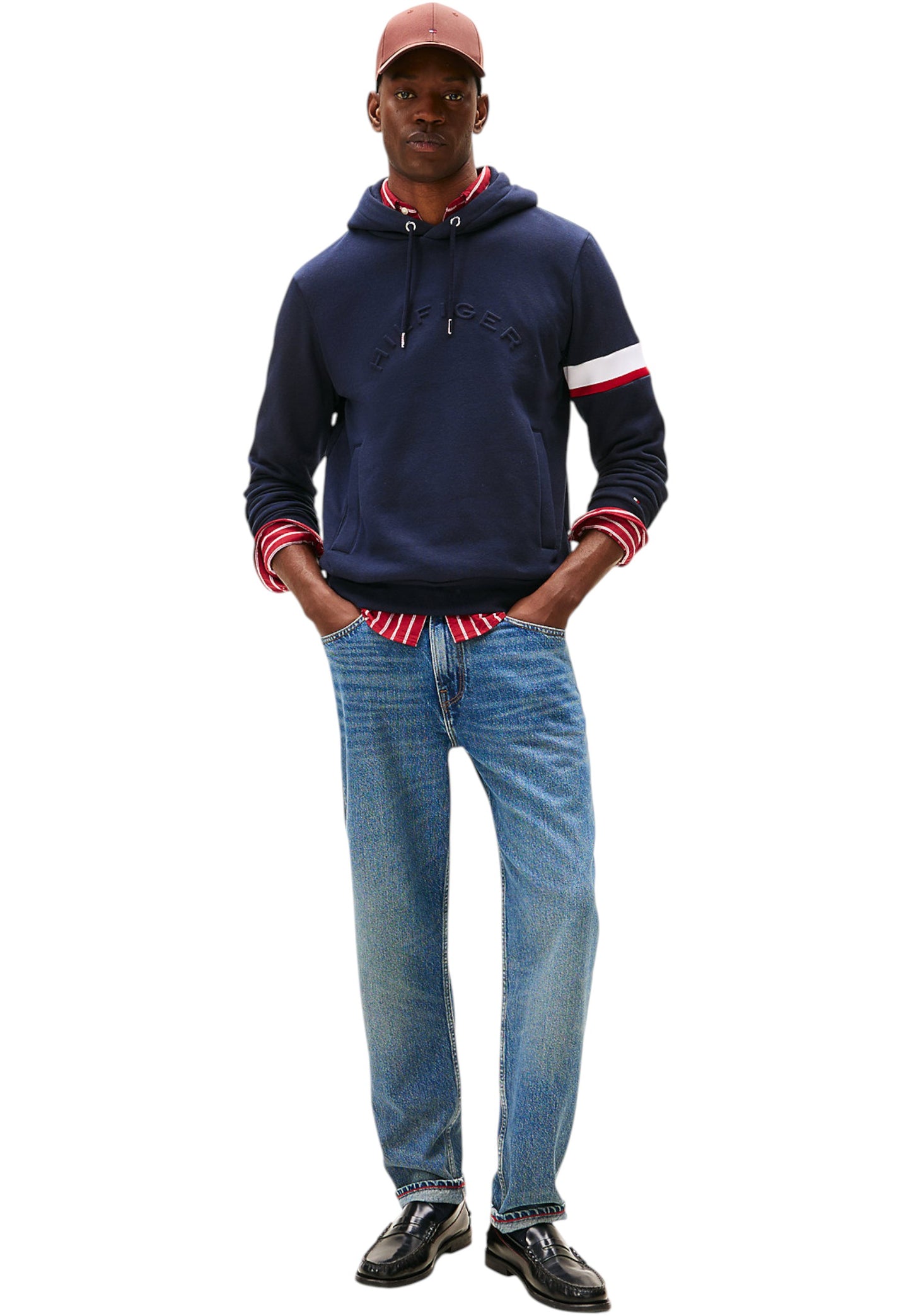 Felpa Con Cappuccio Uomo Tommy Hilfiger  Rwb Insert MW0MW40479