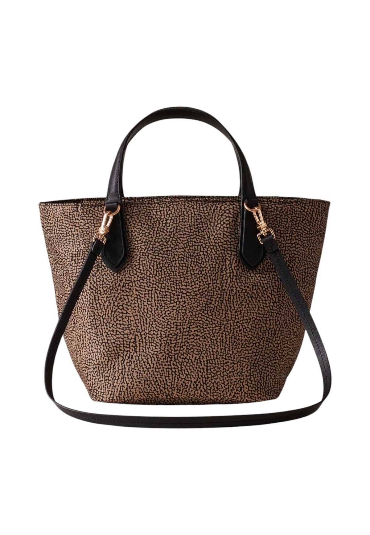 Borsa A Mano Donna Borbonese Formato small, Doppi manici, Tessuto, Stampa OP, Dettagli in vitello B-Escape 910103320289
