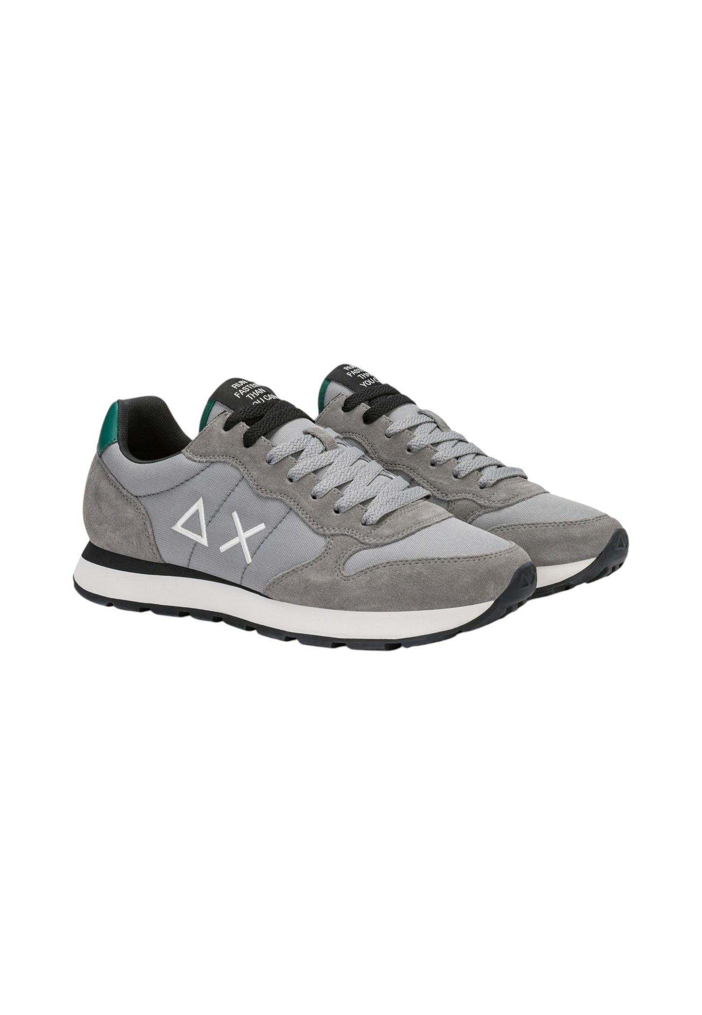 Sneakers Basse Uomo Sun68 Stile Running, Logo Ricamato, Nylon E Suede Tom Solid Z46101