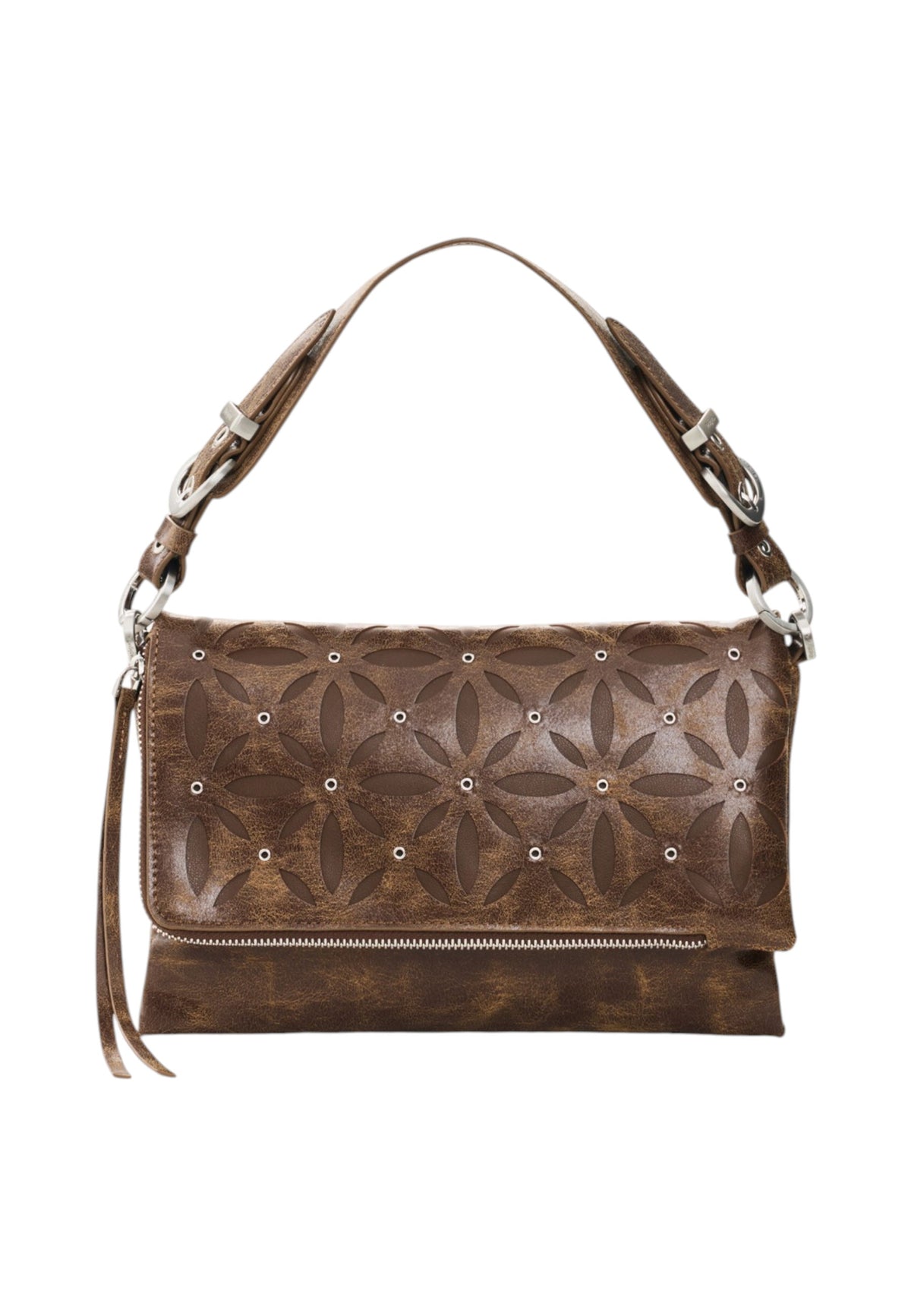 Borsa A Mano Donna Desigual Medio, Effetto pelle, Trapuntato, Con patta Coriolis Murano Camel 26WAXPAC