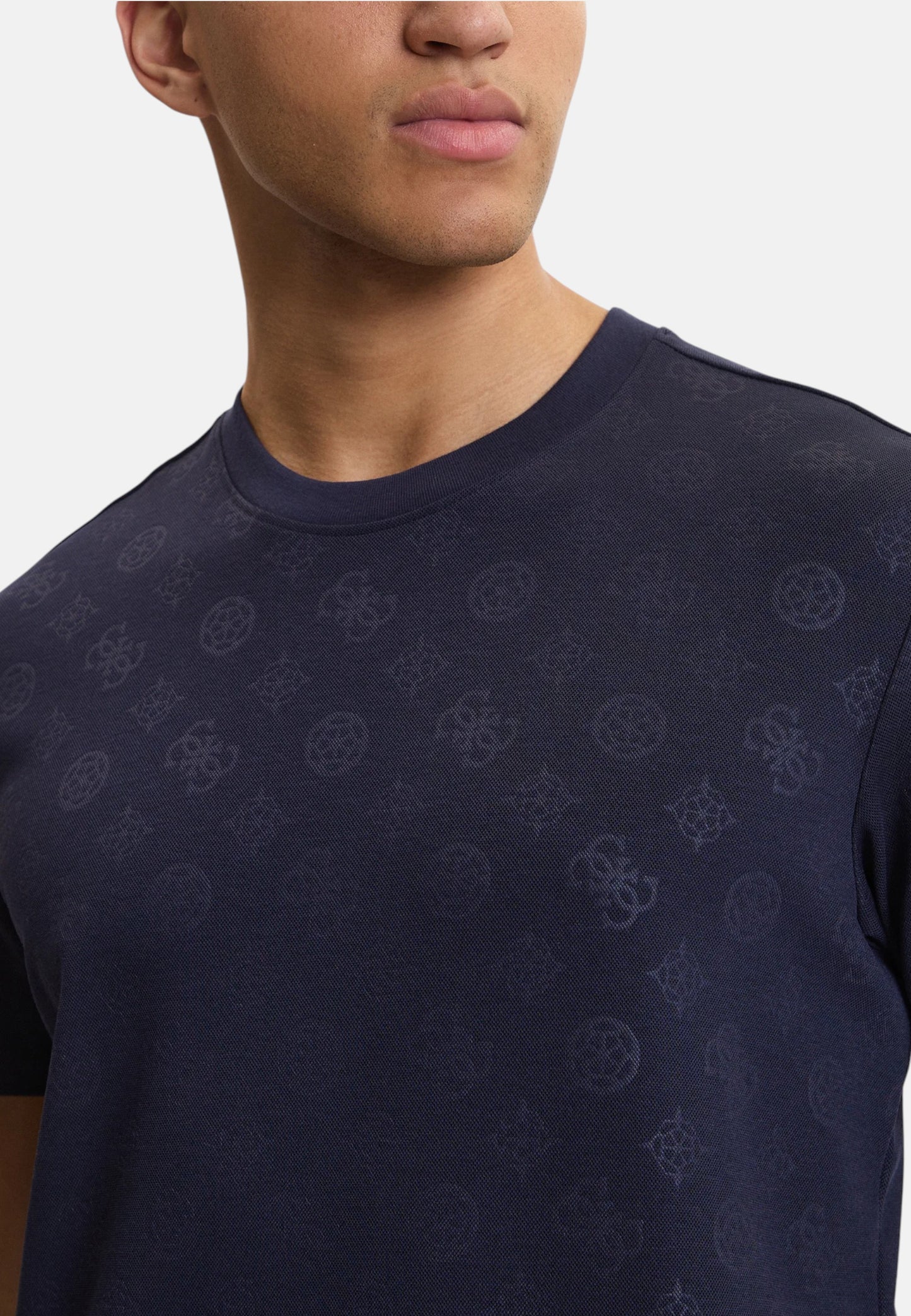 T-Shirt Manica Corta Uomo Guess Peony Logo Nico Embossed M6GP26K3177