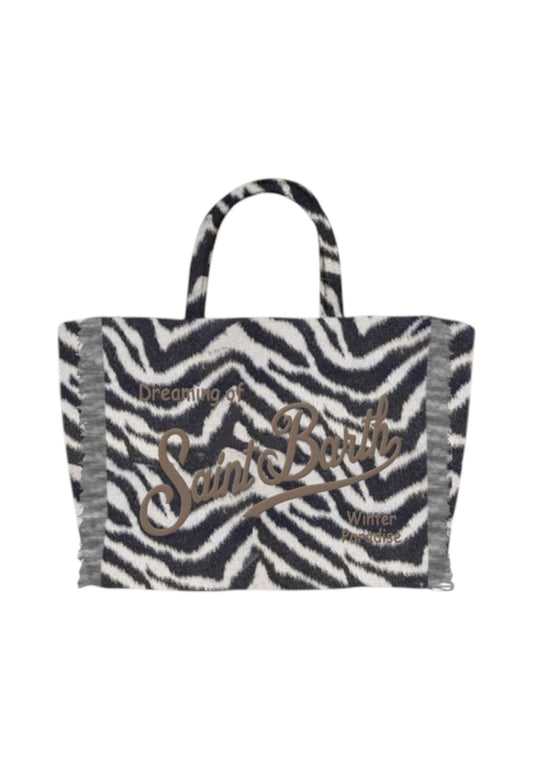 Borsa A Mano Donna Mc2 Saint Barth Zebra Embroidery Vanity Mini Felt VAMI024