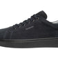 Sneakers Basse Uomo Nero Giardini Tomaia in pelle, chiusura con lacci, punta tonda, suola a cassetta in gomma, logo laterale, Made in Italy  I601382U