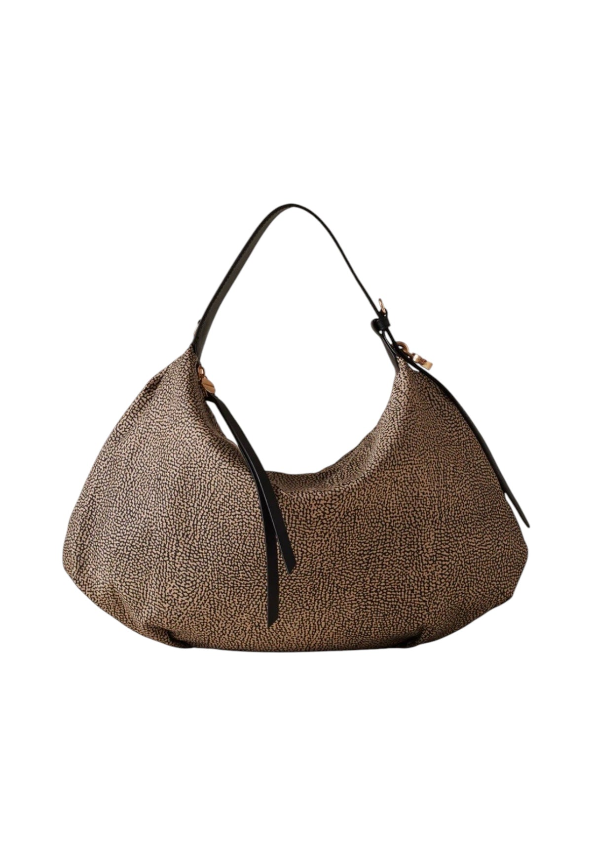 Borsa A Spalla Donna Borbonese Formato medio, Doppi manici, Tela canvas spalmata, Dettagli in vitello Flight 910102860207