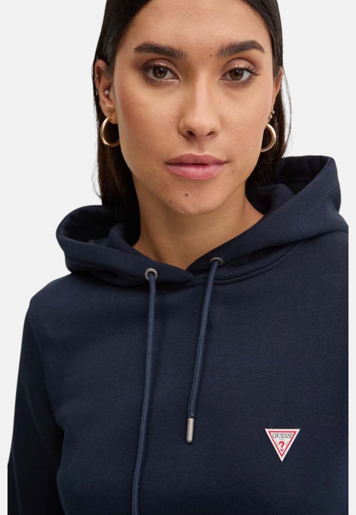 Felpa Con Cappuccio Donna Guess  Gj Hood Reg Mini Triangle W4YQ04KC811