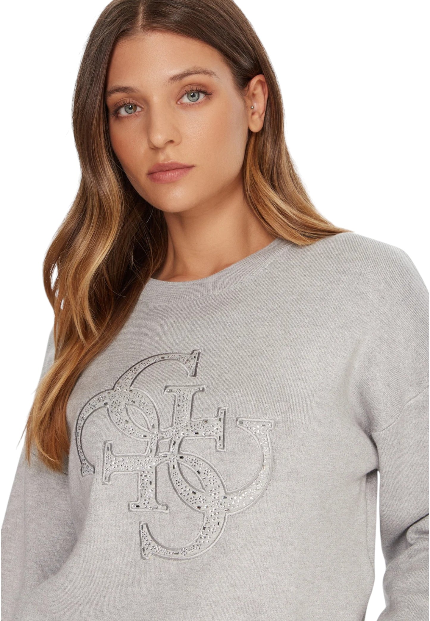 Maglione A Girocollo Donna Guess  Sylvie Logo W5BR42Z26I2