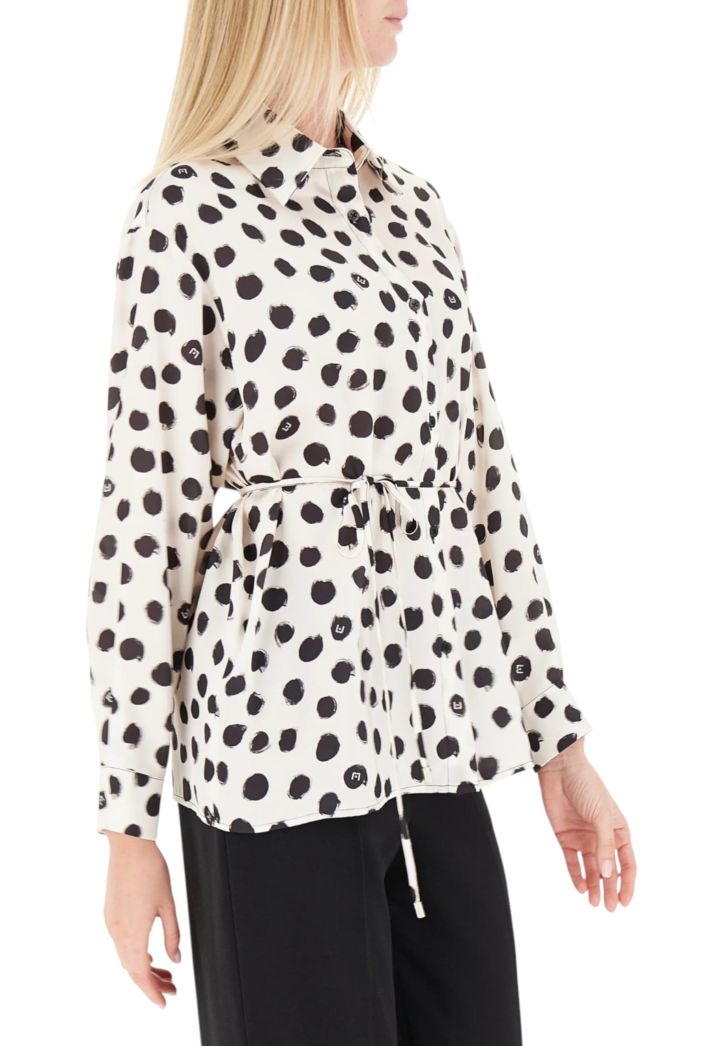 Camicia Manica lunga Donna Liu Jo A Pois Con Laccetto  UF5246T045A