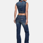 Gilet  Donna Liu Jo Mini In Denim Vintage  UF6502D0398