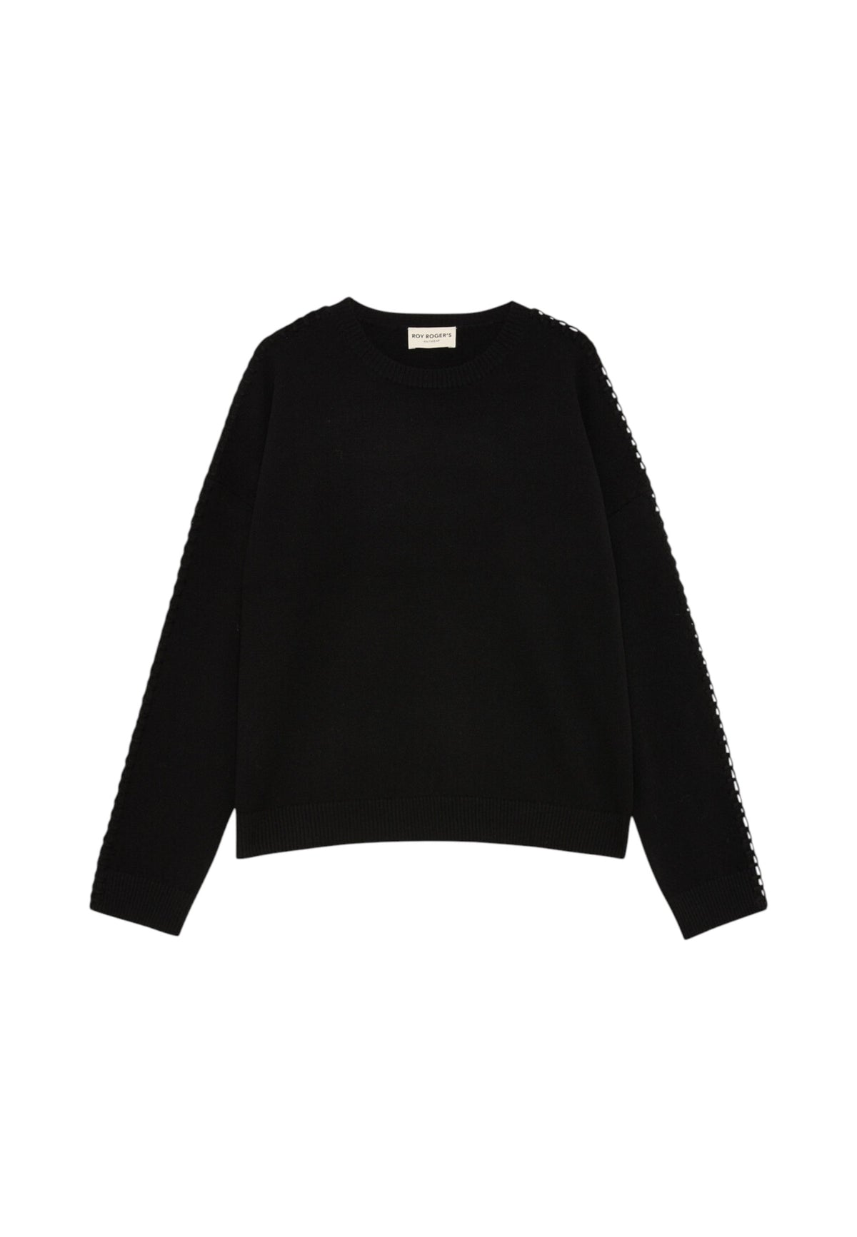 Maglione A Girocollo Donna Roy Roger's Pura lana, scollo girocollo, maniche lunghe Saddle crew neck RND90413CV03XXXX