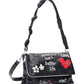 Borsa A Spalla Donna Desigual Medio, Effetto pelle, Motivo grafico, Con patta Wow Murano 26WAXP39