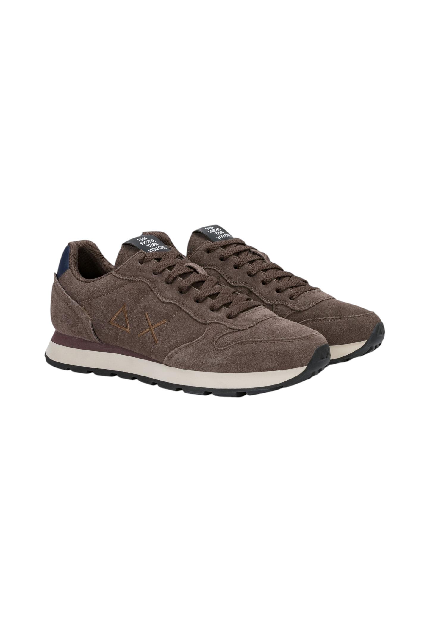 Sneakers Basse Uomo Sun68 Stile Running, Suede, Logo Ricamato Tom Suede Z46106